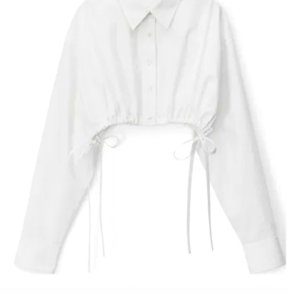 Alexander Wang Drawstring Cropped Shirt - Picture 4 of 11